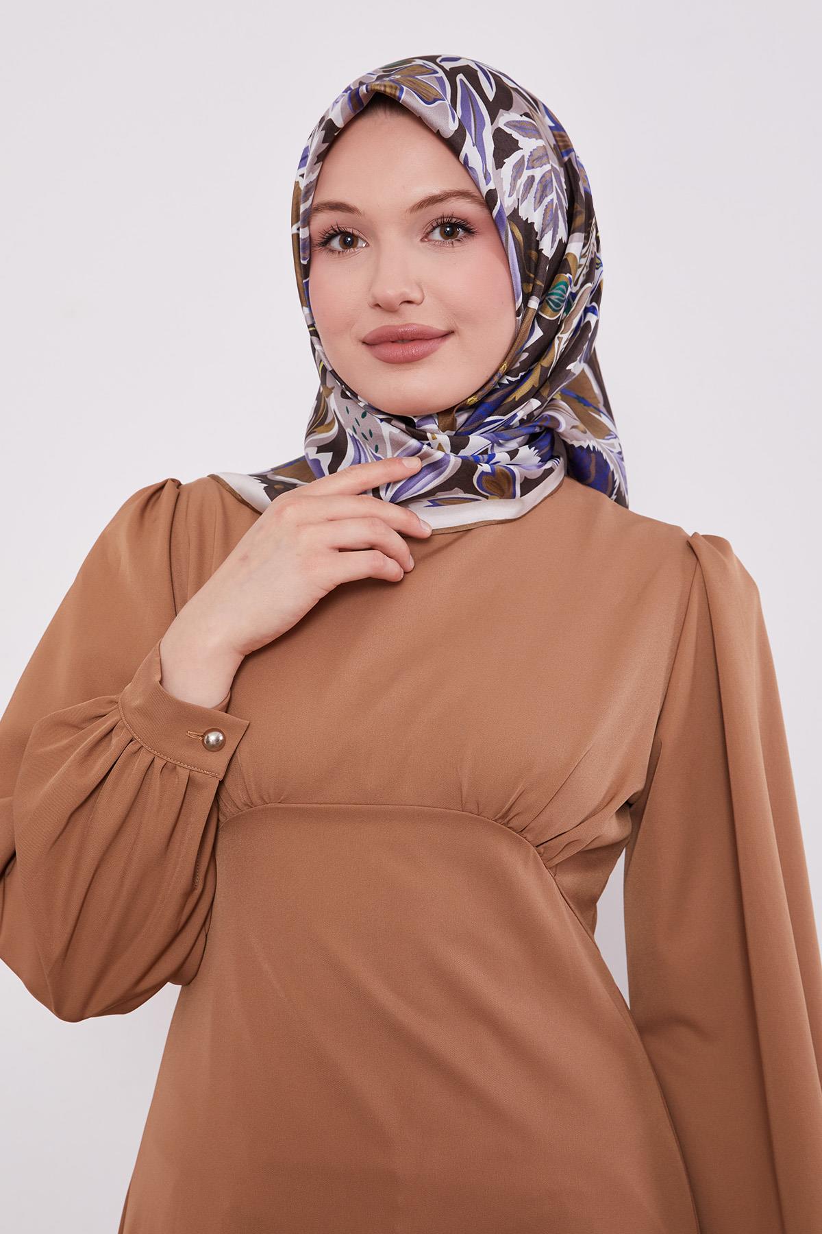 LEVİDOR PETUNYA DESEN İPEK EŞARP