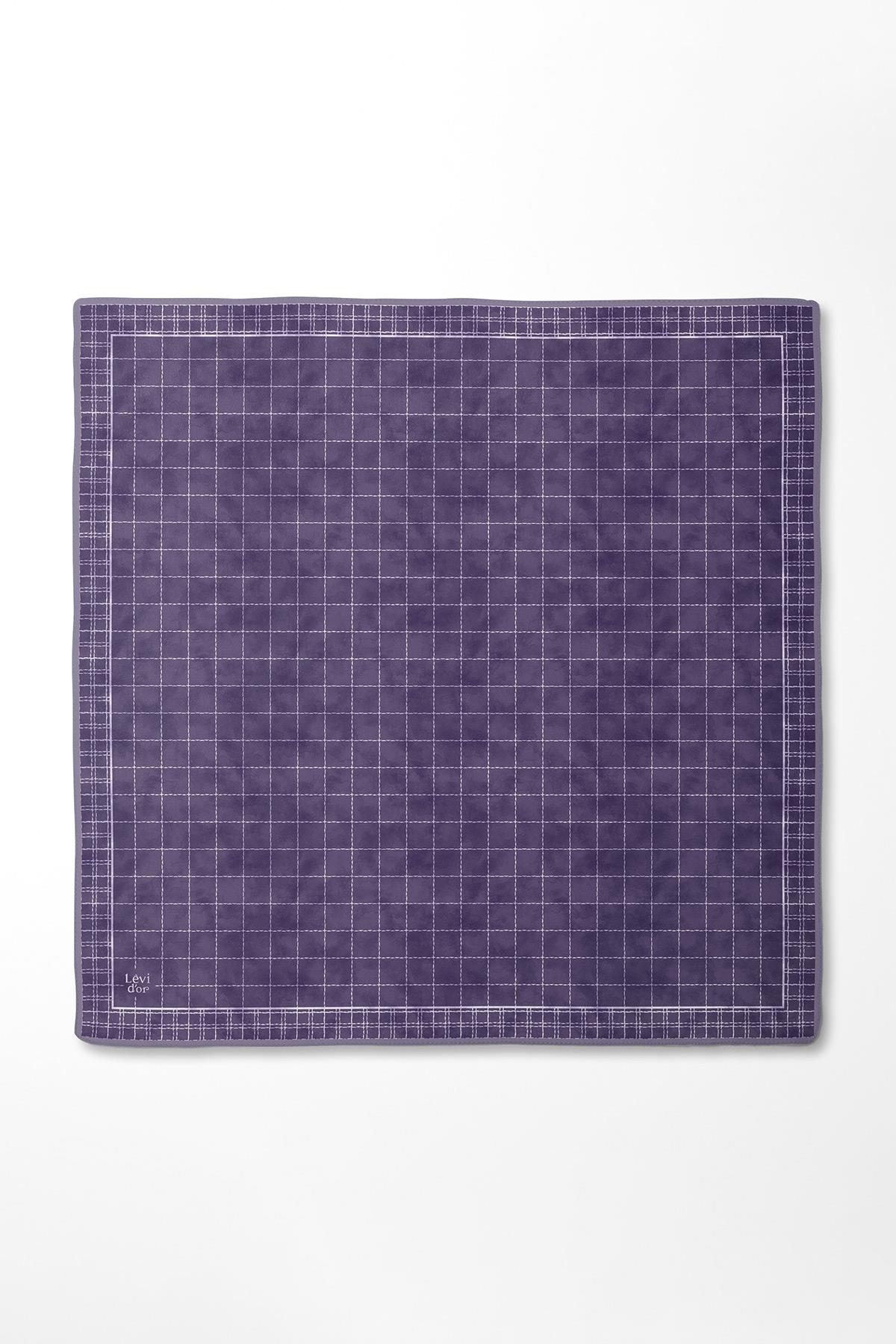 LEVİDOR KARE DESEN İPEK EŞARP