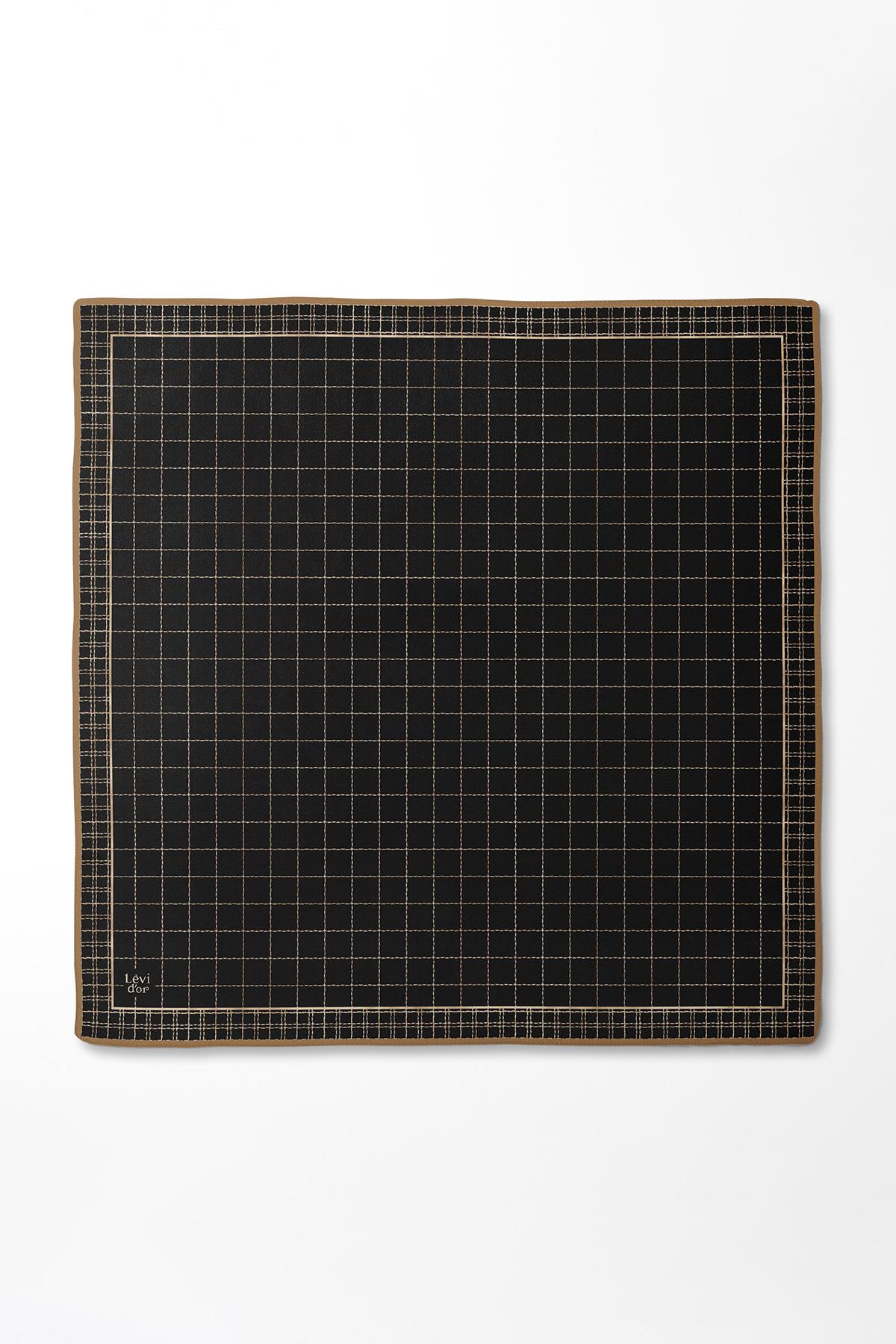 LEVİDOR KARE DESEN İPEK EŞARP